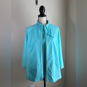 Chico's Turquoise Textured Long Sleeve Top/2 pcs